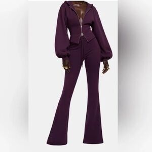 NWT Hanifa Courtni Hoodie & Pants Eggplant